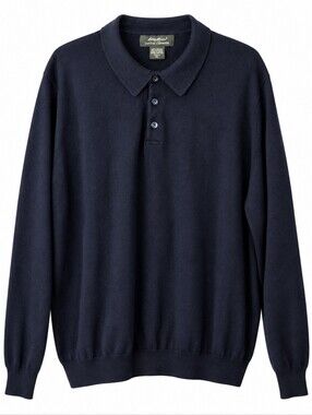Eddie Bauer Cotton Cashmere Long Sleeve Polo Sweater – Men’s XL Tall